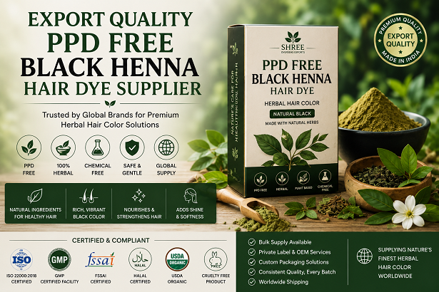 Export quality PPD free black henna hair dye supplier