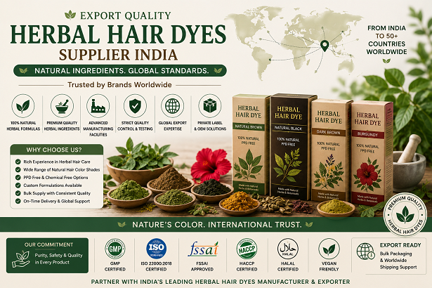 Export quality herbal hair dyes supplier India