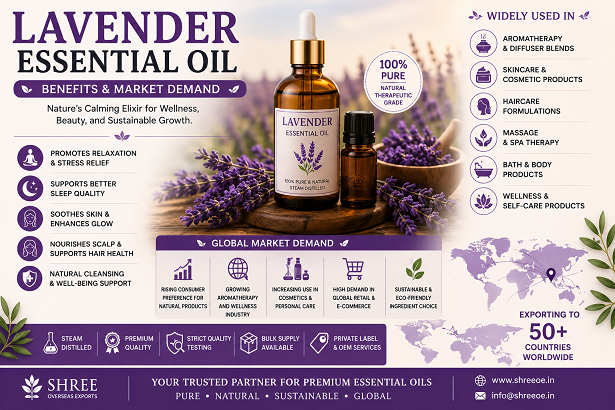 Lavender essential oil benefits and market demand