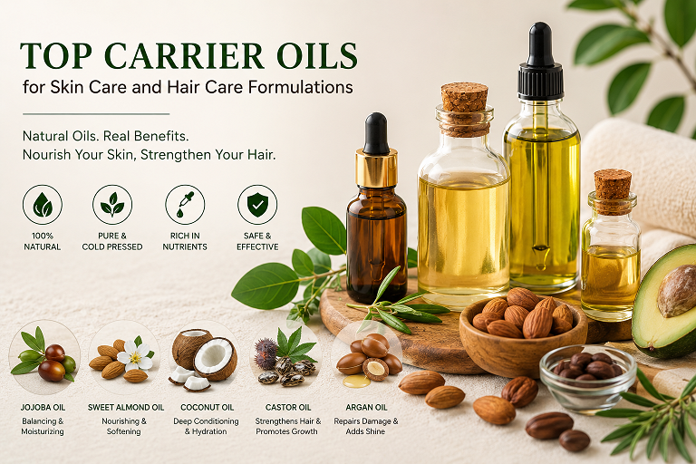 Top carrier oils for skin care and hair care formulations